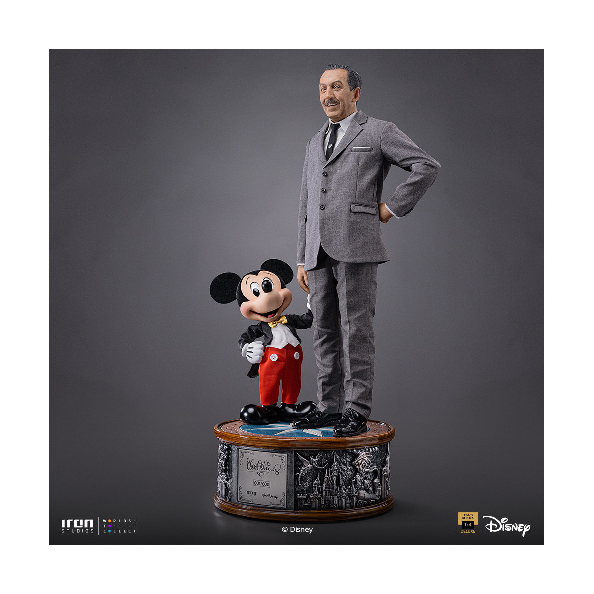Iron Studios Disney s Classics - Walt Disney & Mickey Mouse Mouse Legacy Replica 1/4