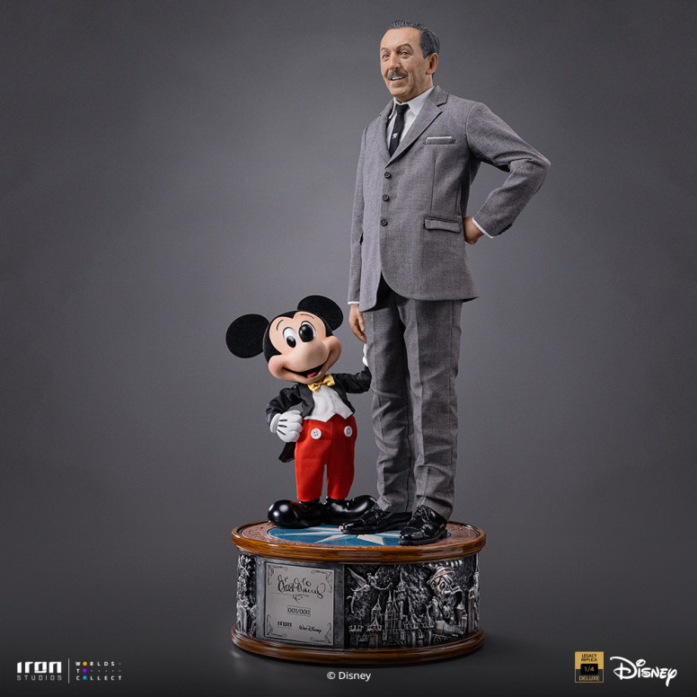 Iron Studios Disney s Classics - Walt Disney & Mickey Mouse Mouse Legacy Replica 1/4
