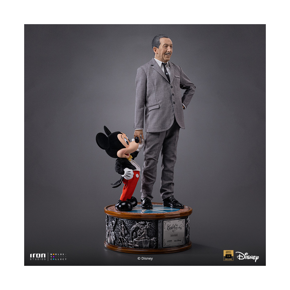 Iron Studios Disney s Classics - Walt Disney & Mickey Mouse Mouse Legacy Replica 1/4