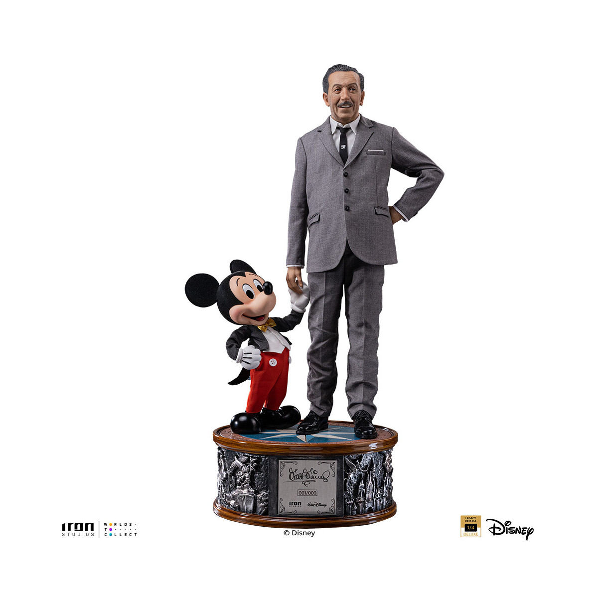 Iron Studios Disney s Classics - Walt Disney & Mickey Mouse Mouse Legacy Replica 1/4