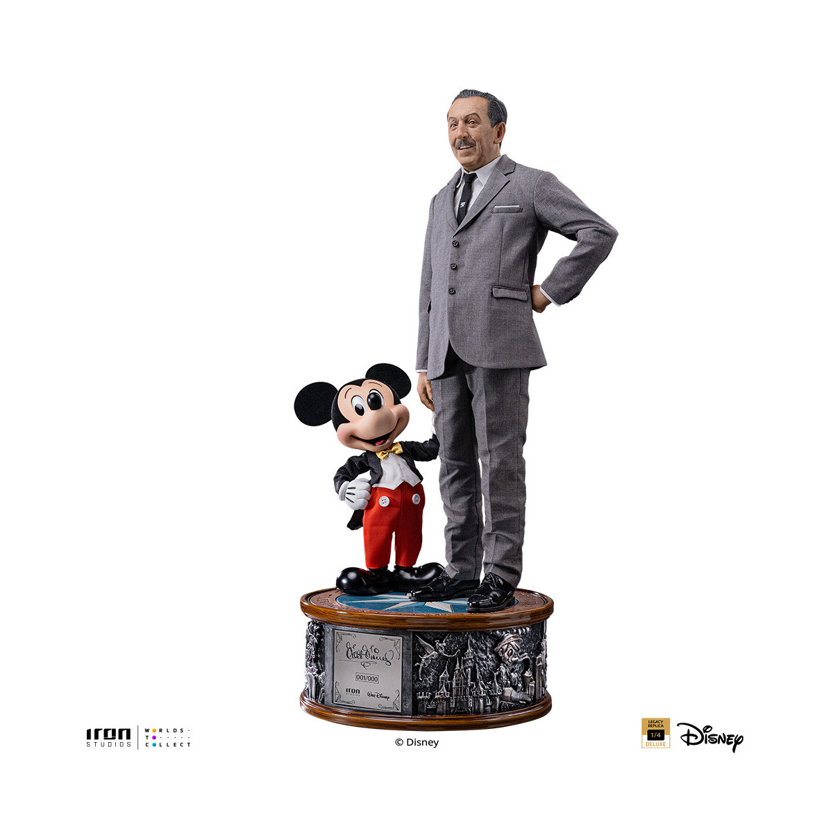 Iron Studios Disney s Classics - Walt Disney & Mickey Mouse Mouse Legacy Replica 1/4