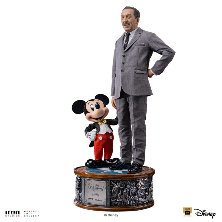 Iron Studios Disney s Classics - Walt Disney & Mickey Mouse Mouse Legacy Replica 1/4