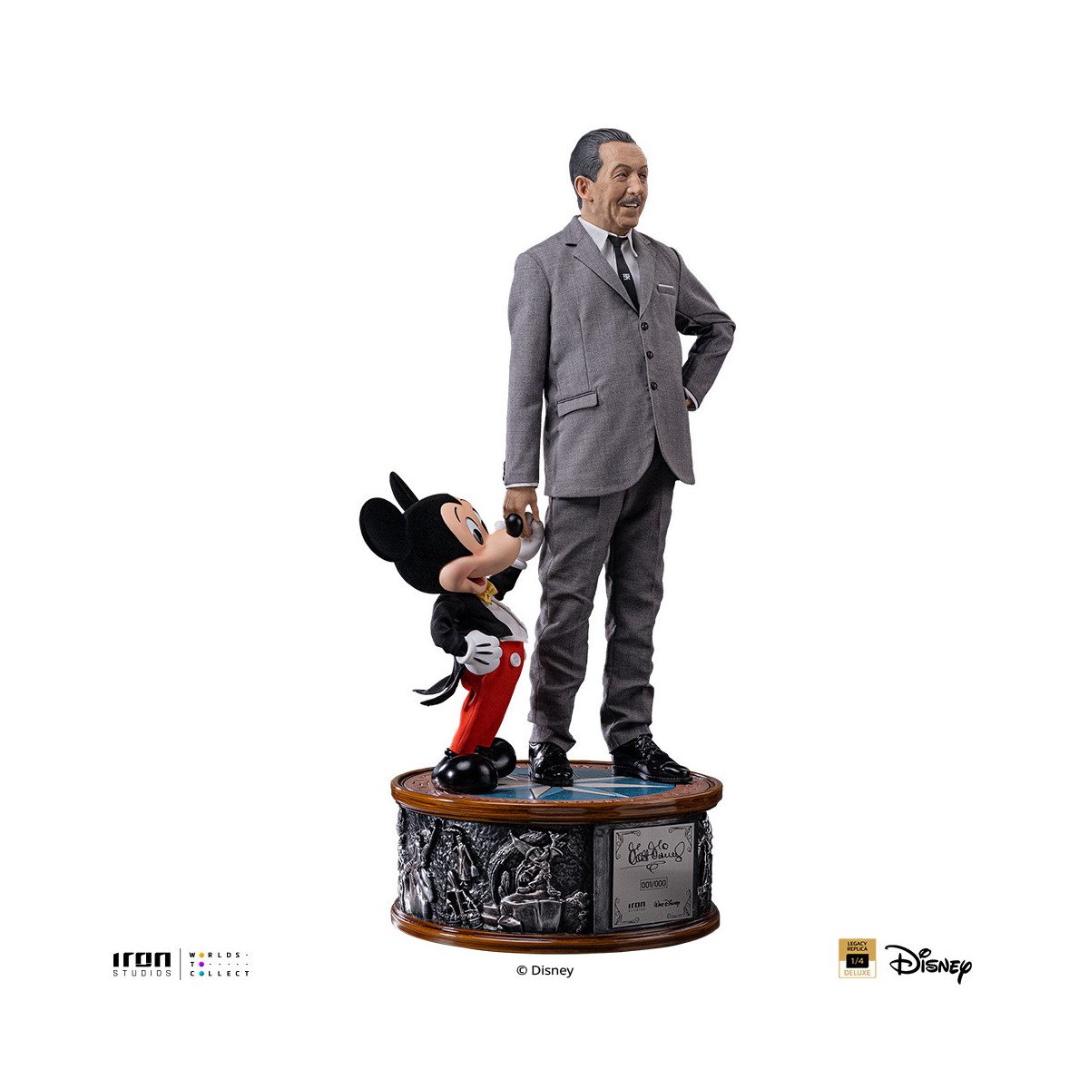 Iron Studios Disney s Classics - Walt Disney & Mickey Mouse Mouse Legacy Replica 1/4