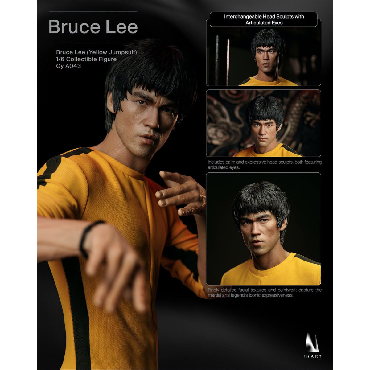 INART - Bruce Lee (Yellow Jumpsuit) 1/6 Scale Collectible Figure - The Game of Death