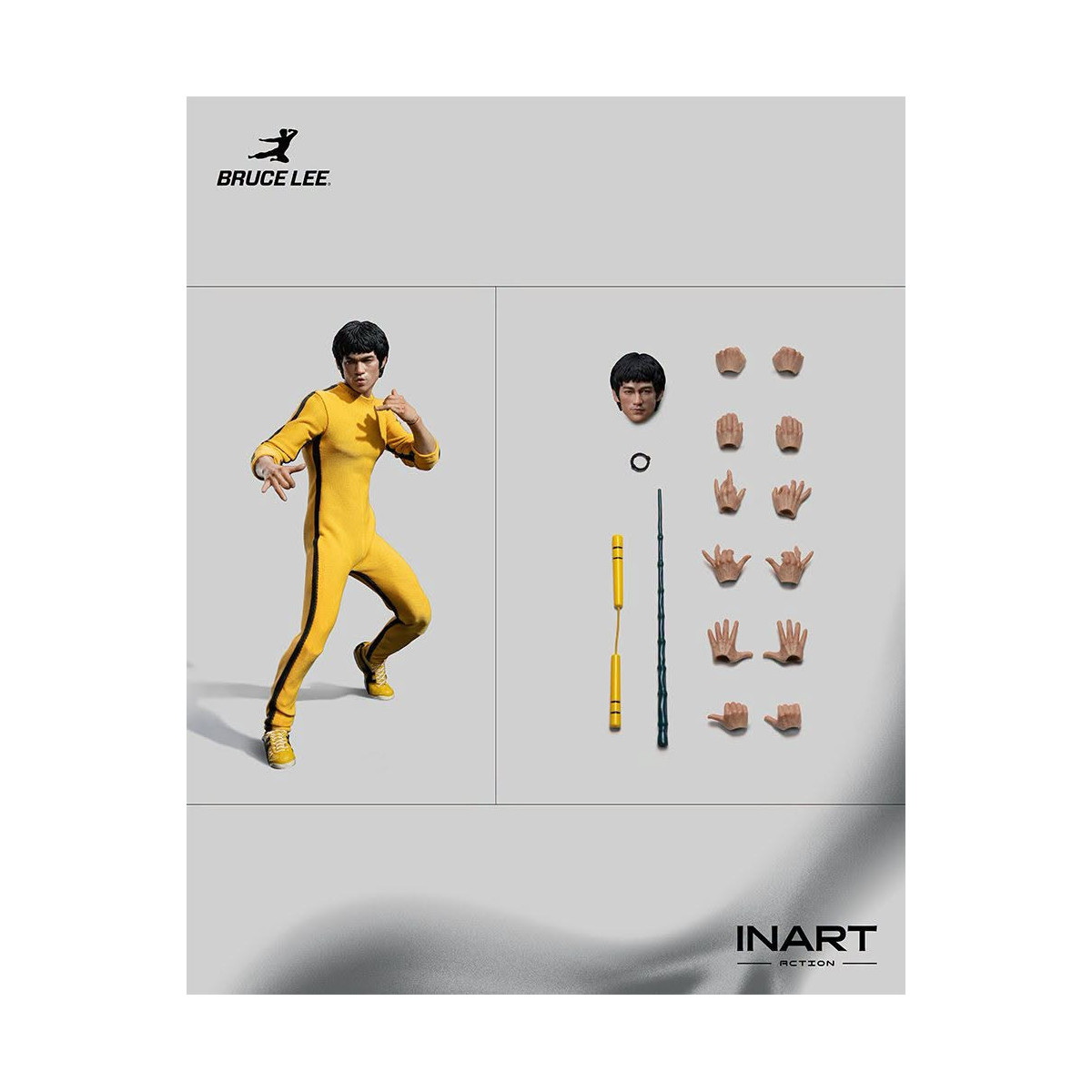 INART - Bruce Lee (Yellow Jumpsuit) 1/12 Scale Action Figure - The Game of Death