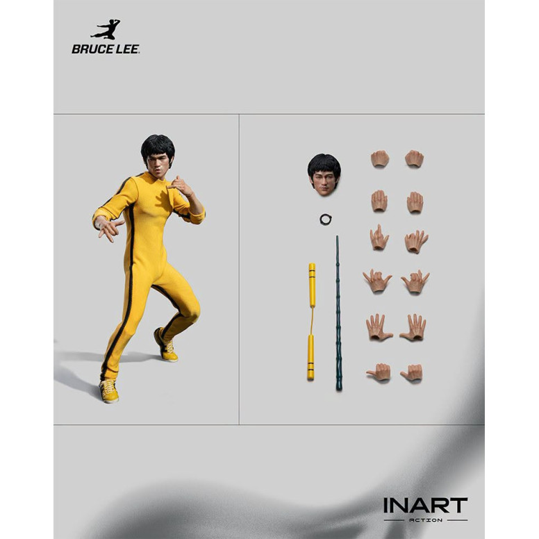 INART - Bruce Lee (Yellow Jumpsuit) 1/12 Scale Action Figure - The Game of Death