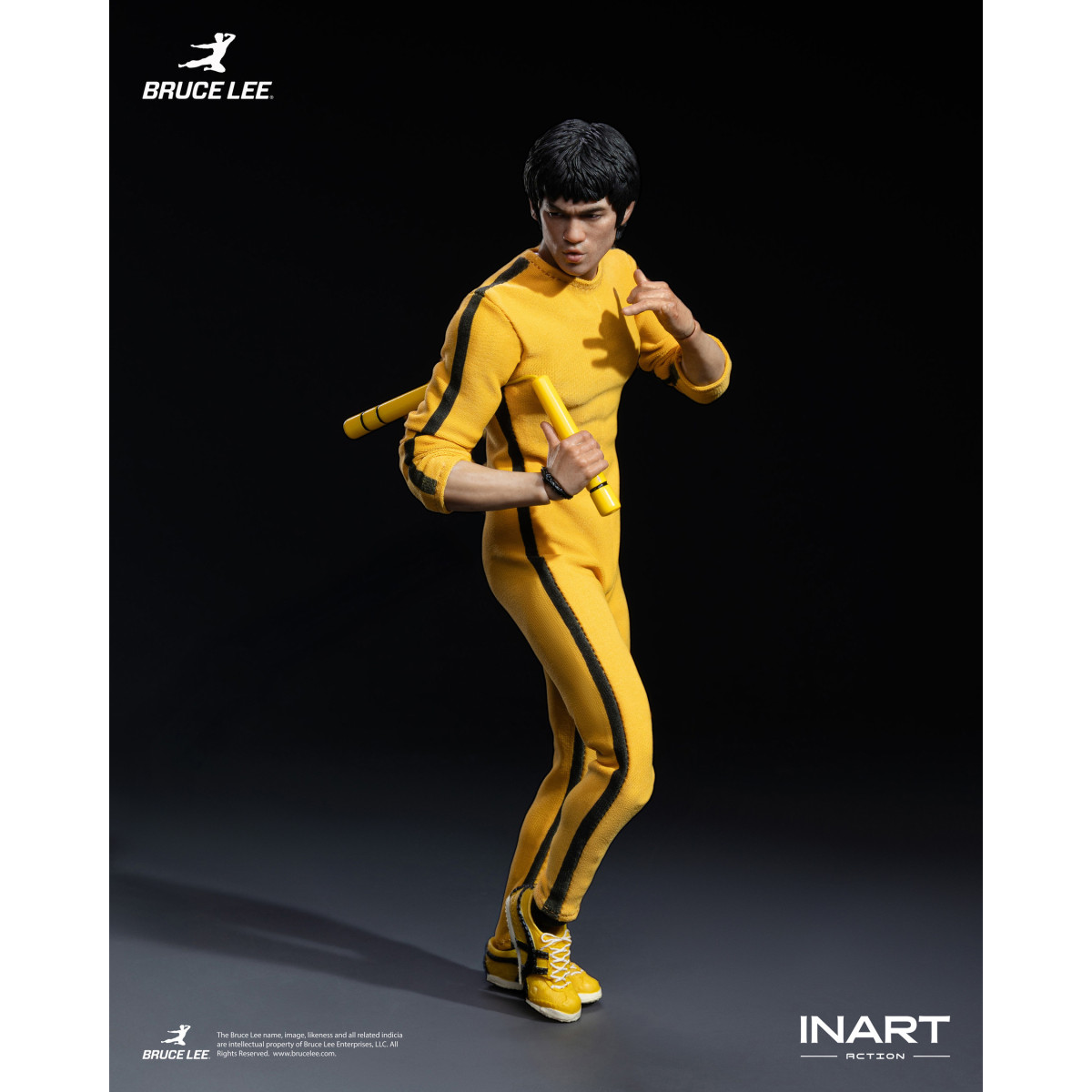 INART - Bruce Lee (Yellow Jumpsuit) 1/12 Scale Action Figure - The Game of Death