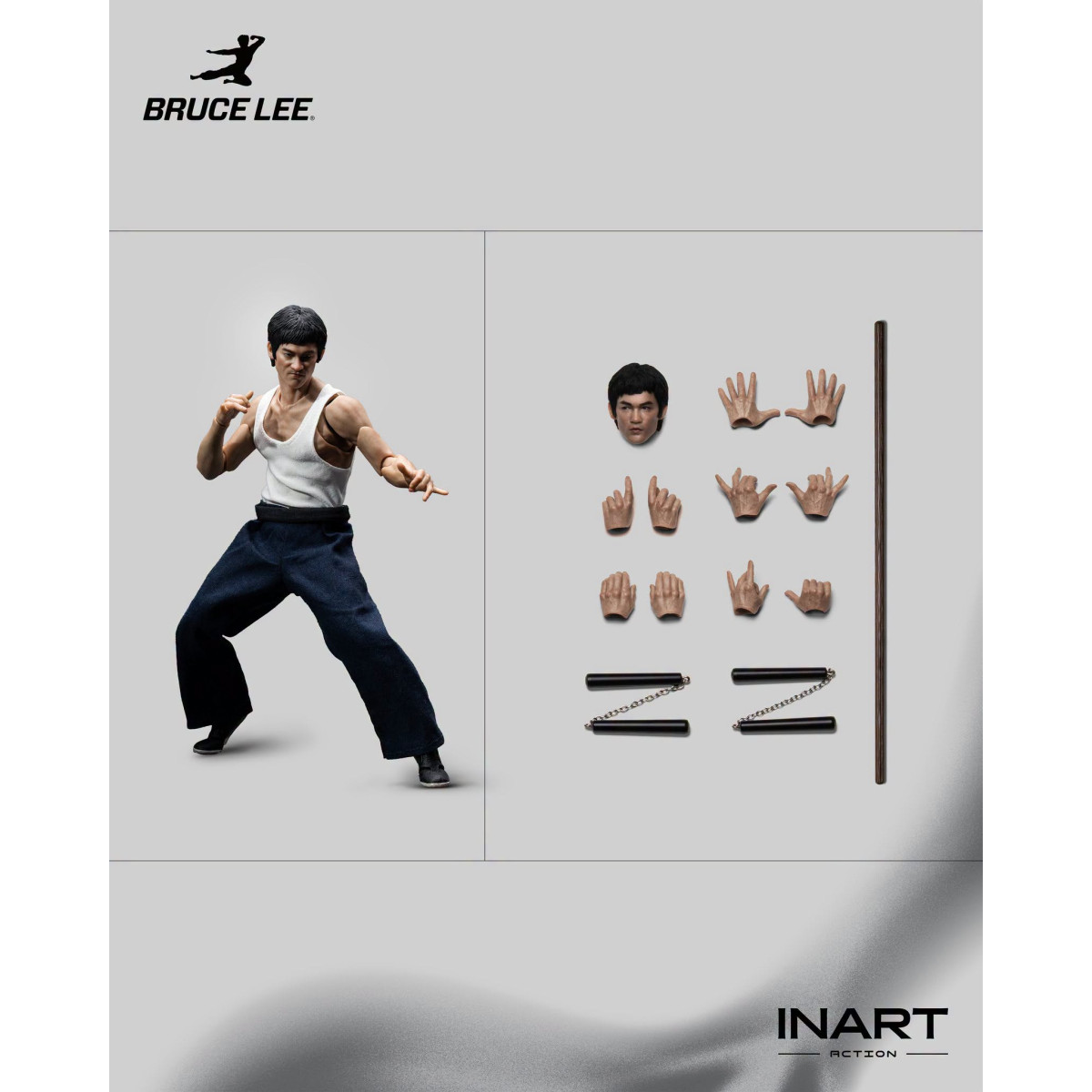 INART - " Bruce Lee " (Kung Fu Outfit) 1/12 Scale Action Figure