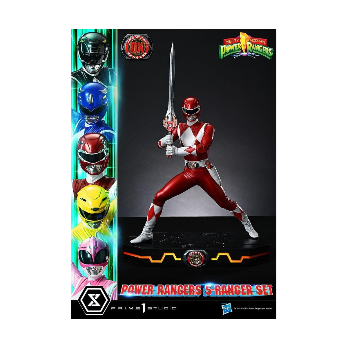 Prime 1 Studio - Mighty Morphin Power Rangers: Premium Masterline Set of 5 1/4-Scale Deluxe Figurines