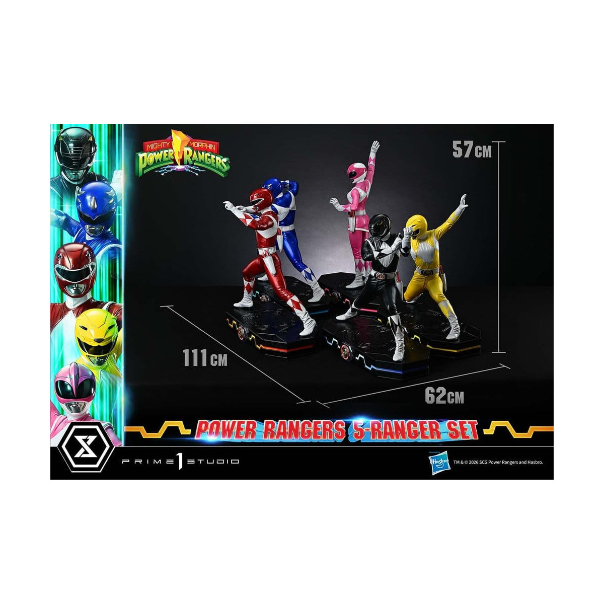 Prime 1 Studio - Mighty Morphin Power Rangers: Premium Masterline Set of 5 1/4-Scale Deluxe Figurines