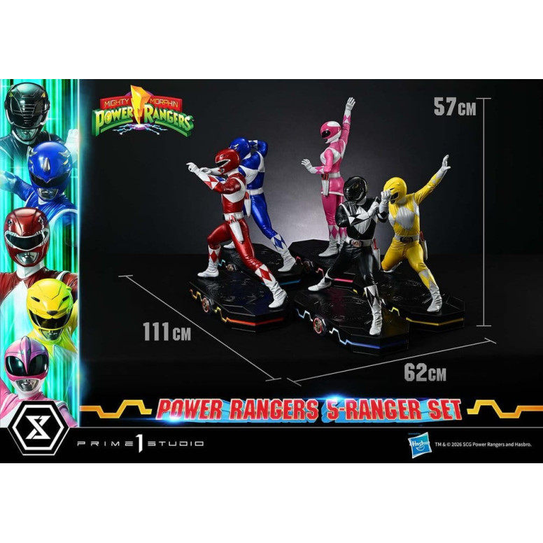 Prime 1 Studio - Mighty Morphin Power Rangers: Premium Masterline Set of 5 1/4-Scale Deluxe Figurines