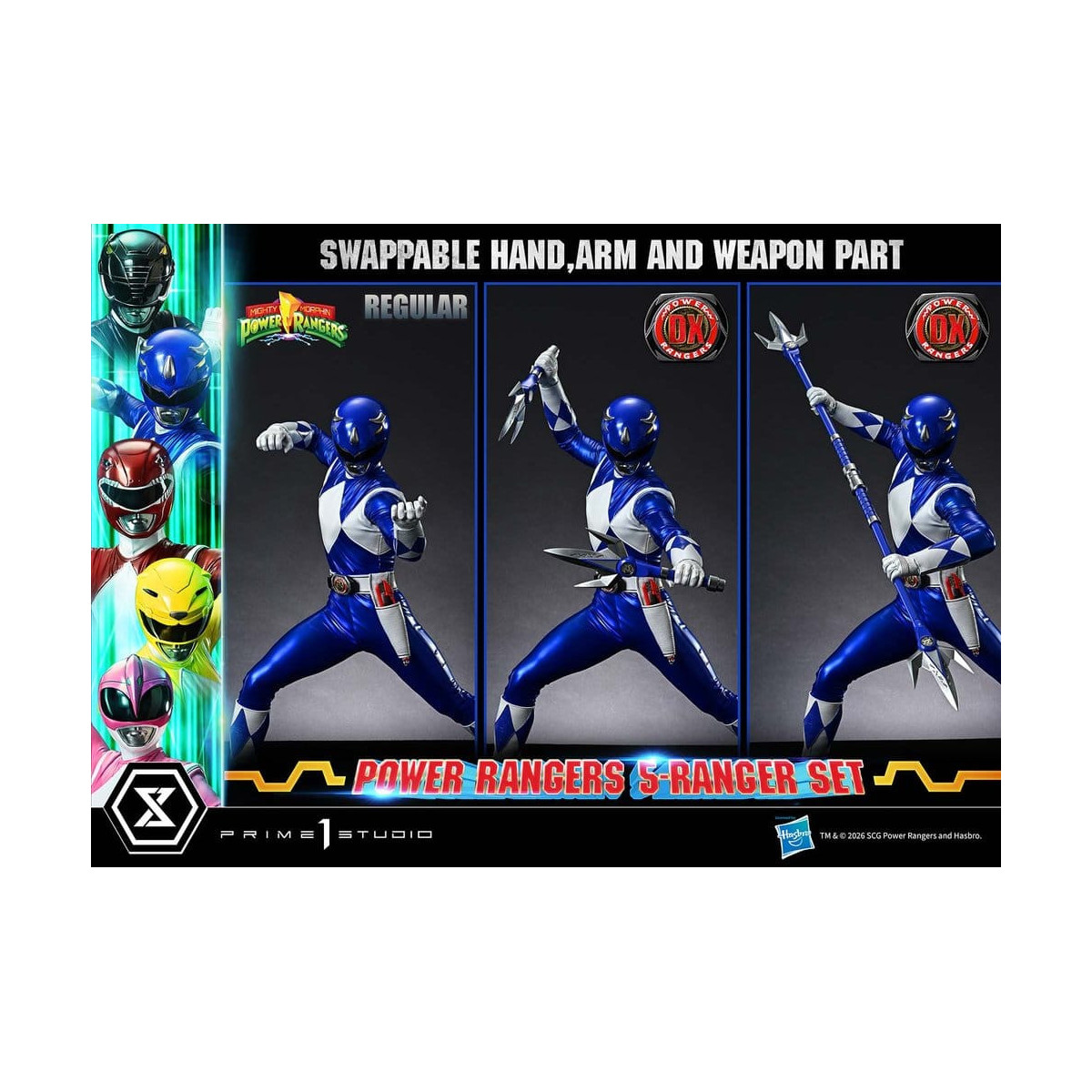 Prime 1 Studio - Mighty Morphin Power Rangers: Premium Masterline Set of 5 1/4-Scale Deluxe Figurines