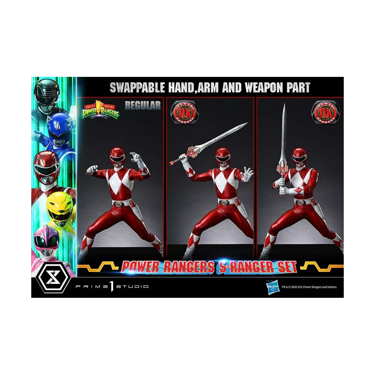 Prime 1 Studio - Mighty Morphin Power Rangers: Premium Masterline Set of 5 1/4-Scale Deluxe Figurines