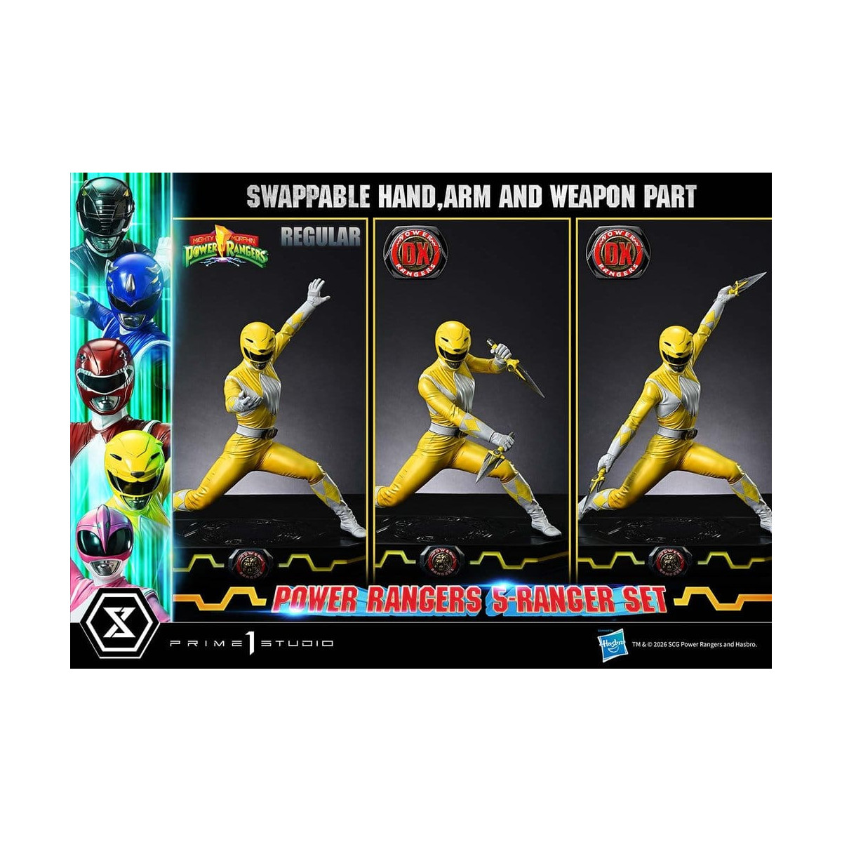 Prime 1 Studio - Mighty Morphin Power Rangers: Premium Masterline Set of 5 1/4-Scale Deluxe Figurines