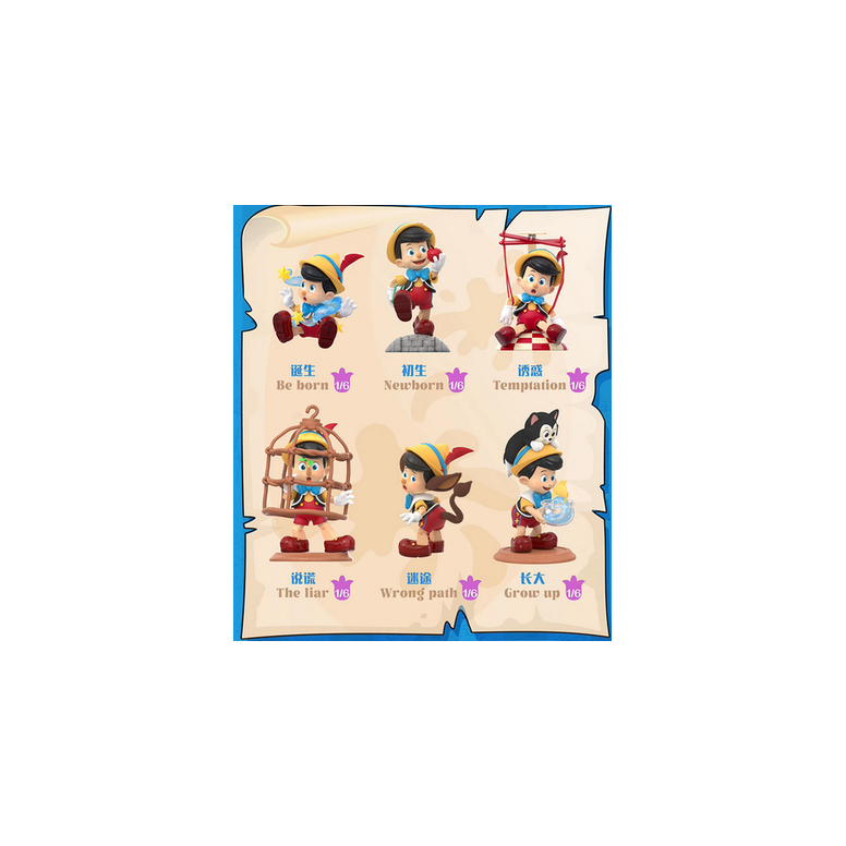 Toy Pop - Disney Pinocchio Growth Diary - Set of 6 Blind Box Figures