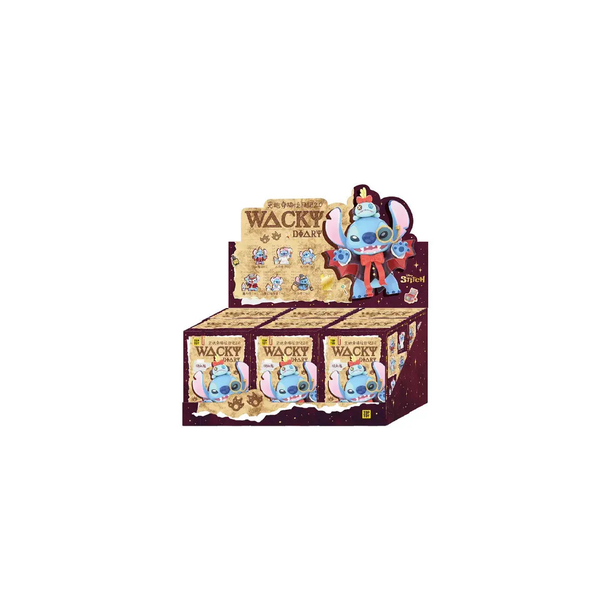 Toy Pop - Disney Stitch Wacky Diary 2.0 - Set of 6 Blind Box Figures