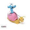 Plastoy - The Smurfs - Smurf Piggy Bank on a Snail's Back