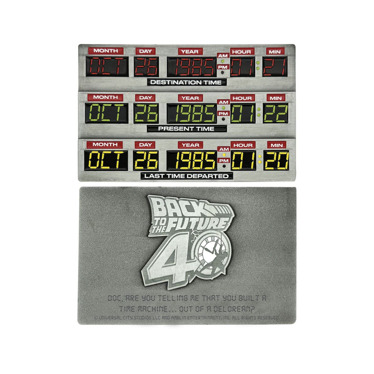 FaNaTtiK - Back to the Future Ingot 40th Anniversary Time Circuits Limited Edition
