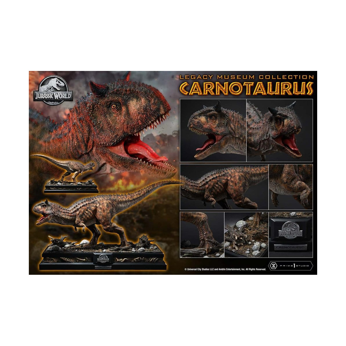 Prime 1 Studio - Jurassic World - Carnotaurus Legacy Museum Collection 1/15