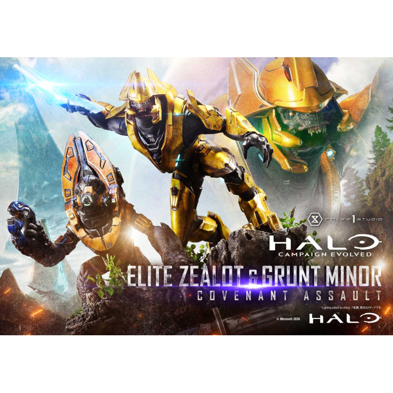 Prime 1 Studio - Halo Campagn Evolved Elite Zealot & Grunt Minor: Covenant Assault Bonus Version