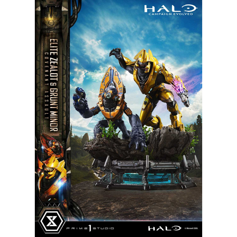 Prime 1 Studio - Halo Campagn Evolved Elite Zealot & Grunt Minor: Covenant Assault Bonus Version