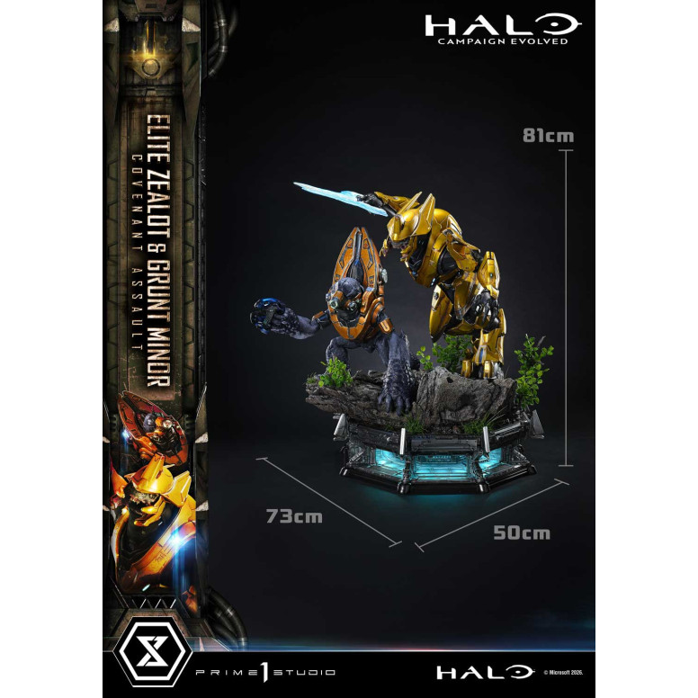 Prime 1 Studio - Halo Campagn Evolved Elite Zealot & Grunt Minor: Covenant Assault Bonus Version