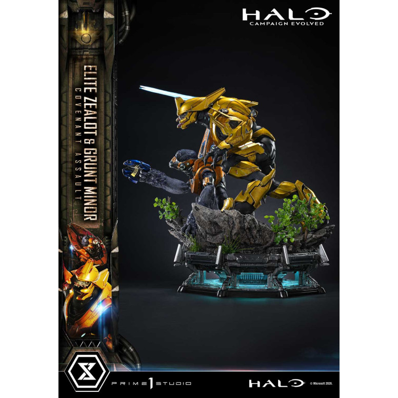 Prime 1 Studio - Halo Campagn Evolved Elite Zealot & Grunt Minor: Covenant Assault Bonus Version