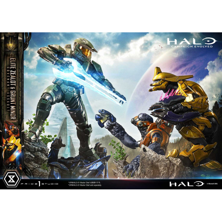 Prime 1 Studio - Halo Campagn Evolved Elite Zealot & Grunt Minor: Covenant Assault Bonus Version