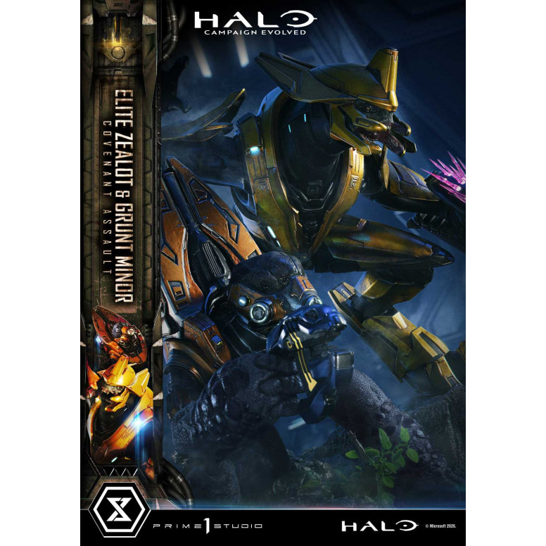 Prime 1 Studio - Halo Campagn Evolved Elite Zealot & Grunt Minor: Covenant Assault Bonus Version
