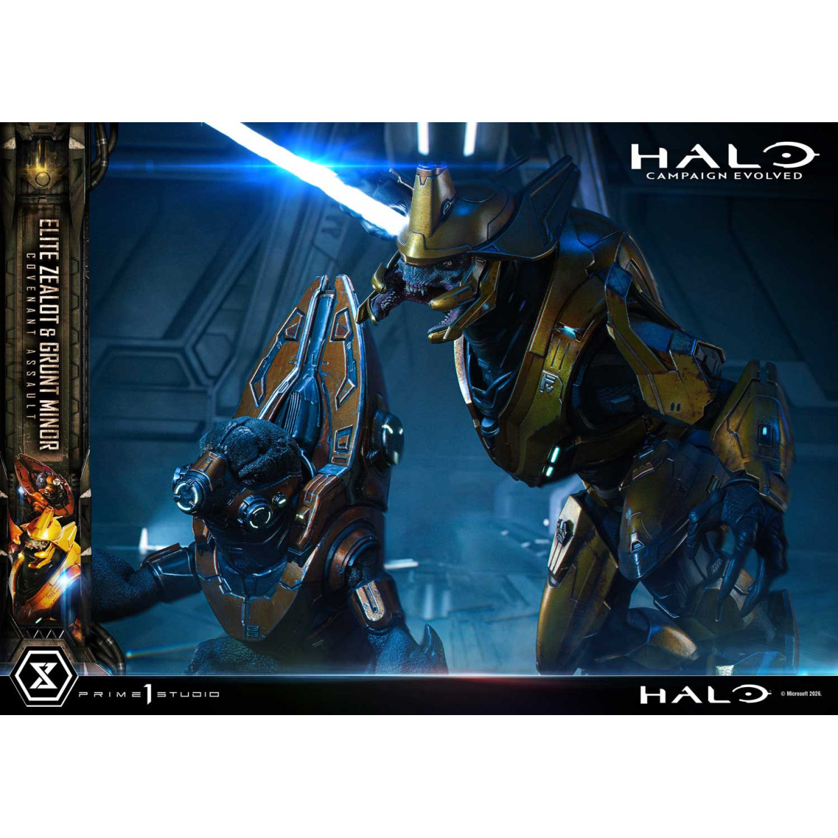Prime 1 Studio - Halo Campagn Evolved Elite Zealot & Grunt Minor: Covenant Assault Bonus Version