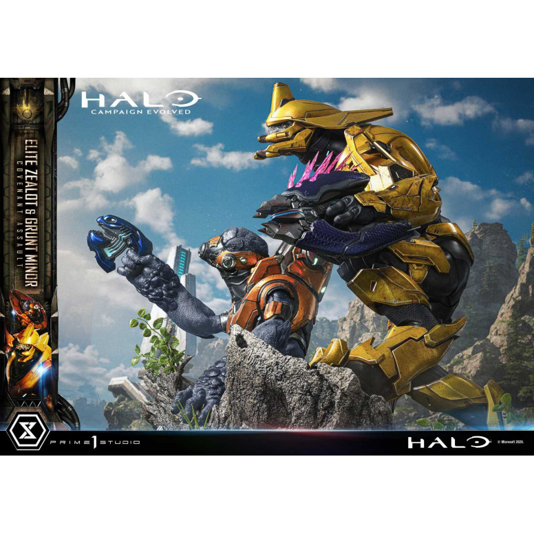 Prime 1 Studio - Halo Campagn Evolved Elite Zealot & Grunt Minor: Covenant Assault Bonus Version