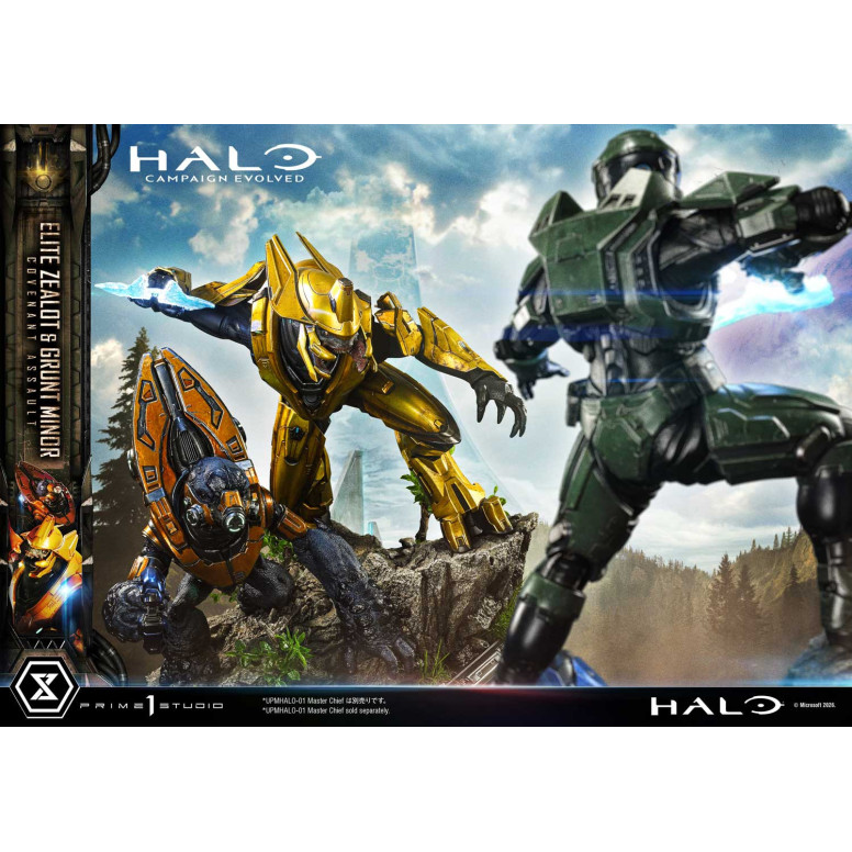 Prime 1 Studio - Halo Campagn Evolved Elite Zealot & Grunt Minor: Covenant Assault Bonus Version