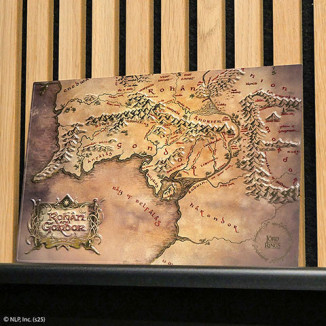 MORIARTY ART PROJECT - Aluminum Plaque: Map of Rohan and Gondor - The Lord of the Rings