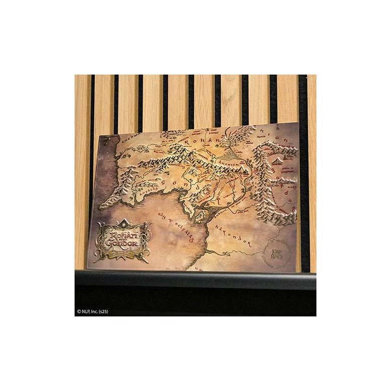 MORIARTY ART PROJECT - Aluminum Plaque: Map of Rohan and Gondor - The Lord of the Rings