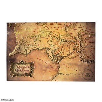 MORIARTY ART PROJECT - Aluminum Plaque: Map of Rohan and Gondor - The Lord of the Rings