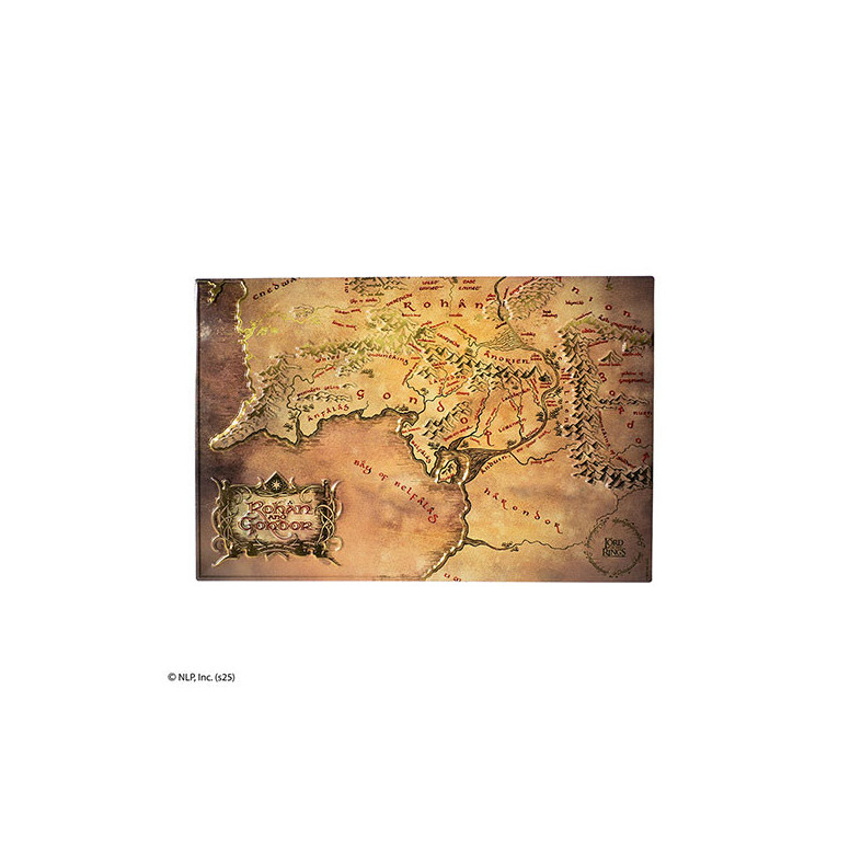 MORIARTY ART PROJECT - Aluminum Plaque: Map of Rohan and Gondor - The Lord of the Rings
