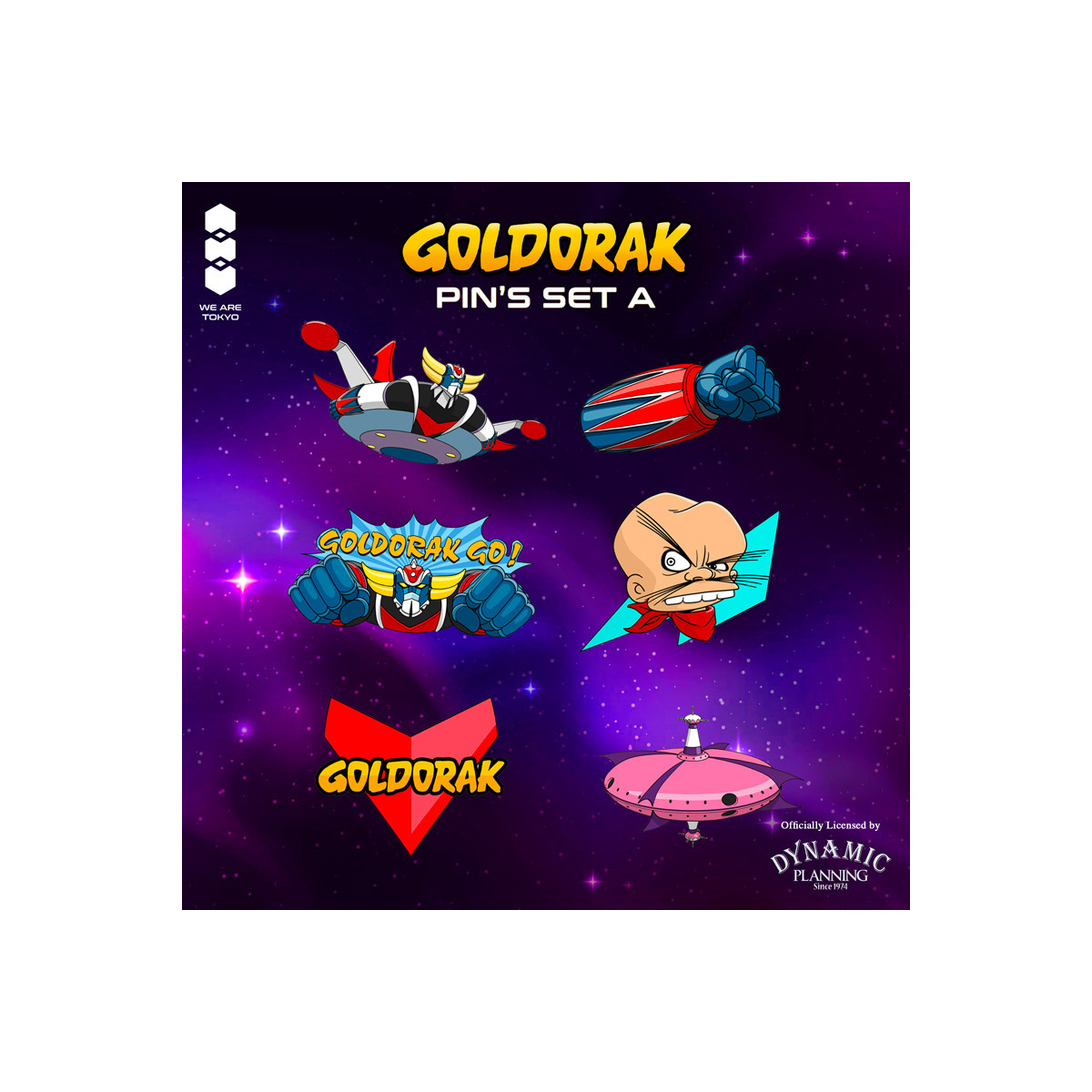 We Are Tokyo - " Grendizer " Mystery Box Pins Set A - set of 6