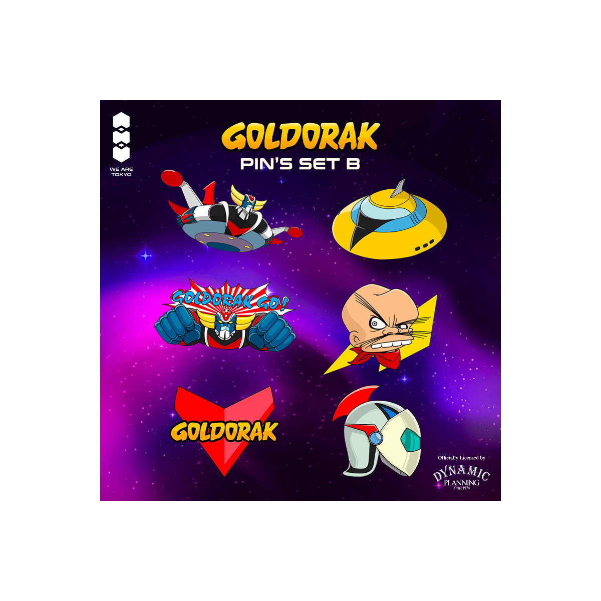 We Are Tokyo - " Grendizer " Mystery Box Pins Set B - set of 6