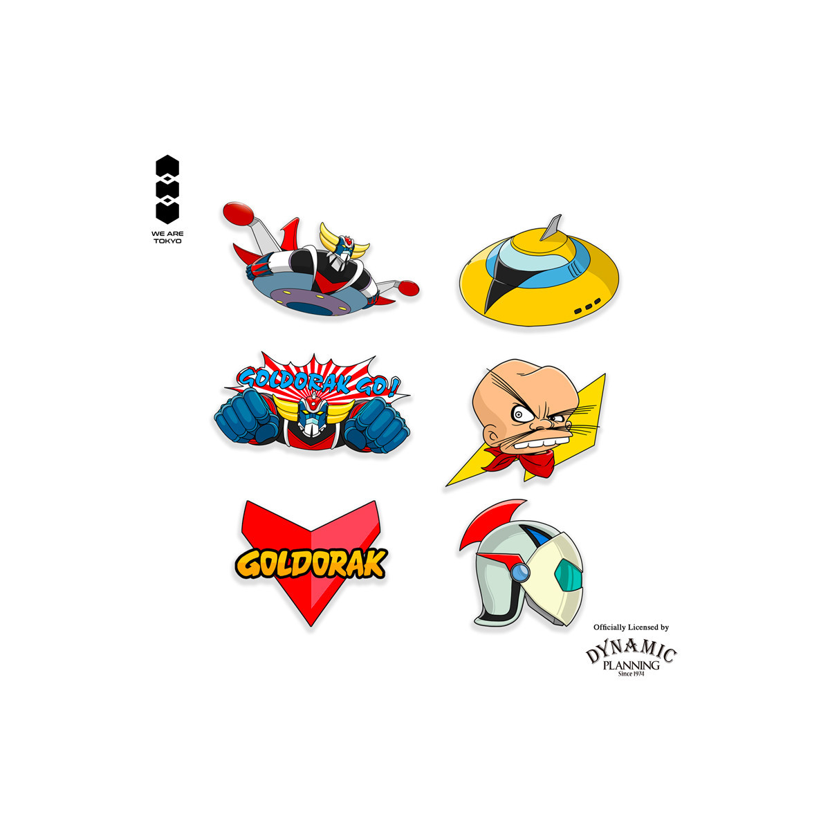 We Are Tokyo - " Grendizer " Mystery Box Pins Set B - set of 6
