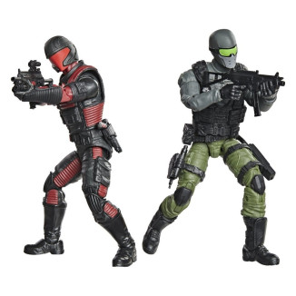 Hasbro G.I.JOE Classified Series - Snake Eyes & Varmint ATV vs. Stealth Viper & ' Stealth Flight Pod (Trubble Bubble) Cobra