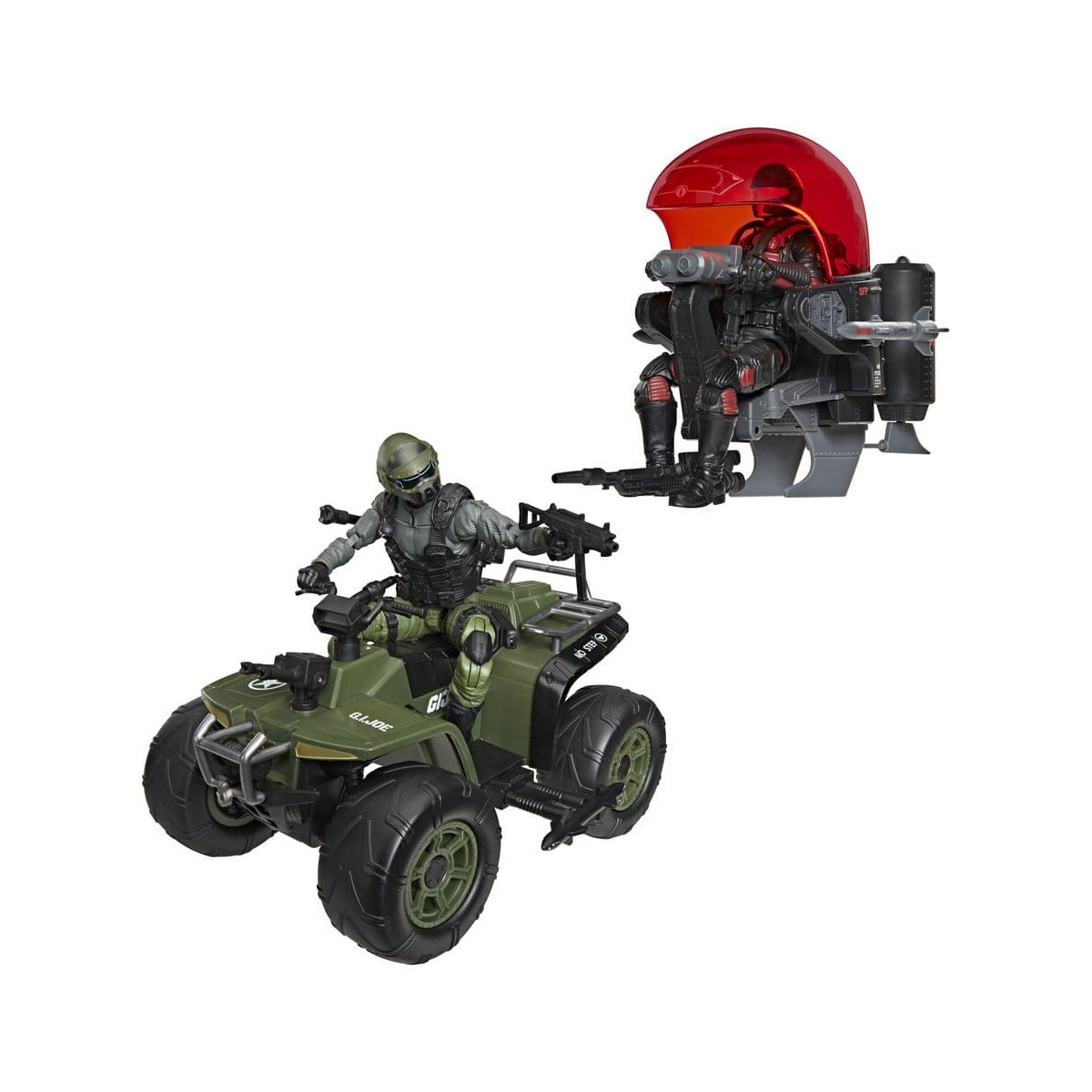 Hasbro G.I.JOE Classified Series - Snake Eyes & Varmint ATV vs. Stealth Viper & ' Stealth Flight Pod (Trubble Bubble) Cobra