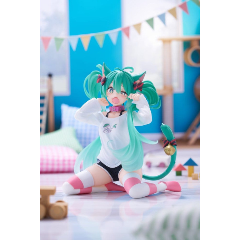 Taito - Desktop Cute Figure Hatsune Miku Cat Ear T-Shirt Ver.