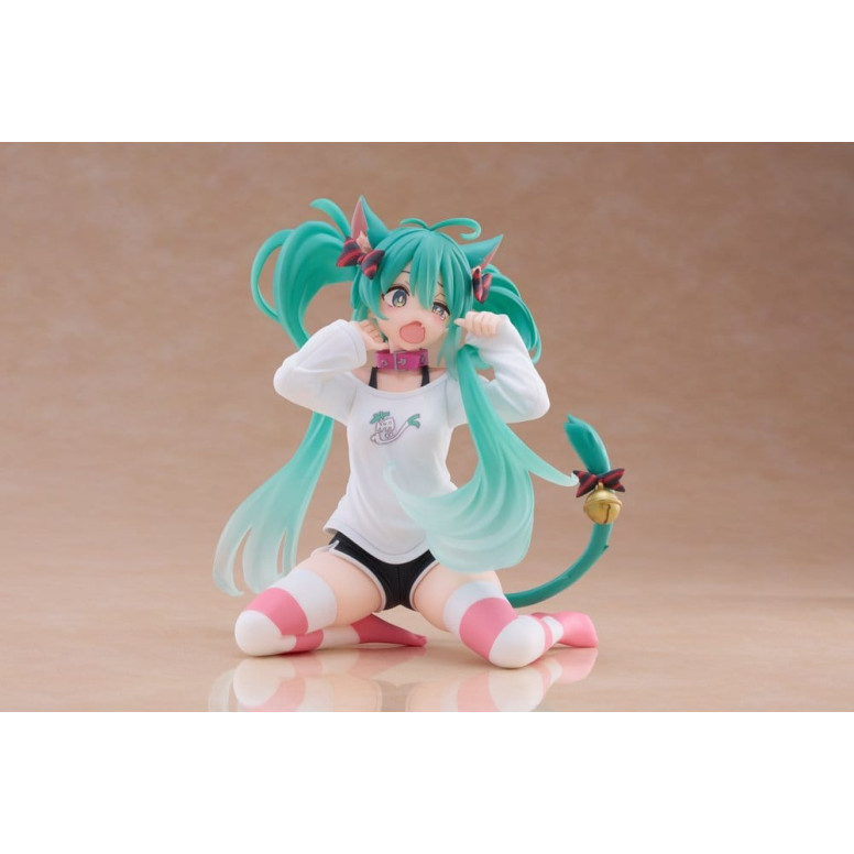 Taito - Desktop Cute Figure Hatsune Miku Cat Ear T-Shirt Ver.
