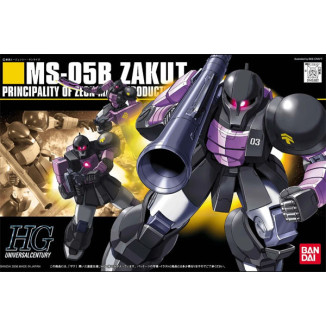 Bandai - Gunpla - Gundam 1/144 HG - MS-05B ZAKU 1 Black Tri-Stars - Mobile Suit Gundam UC
