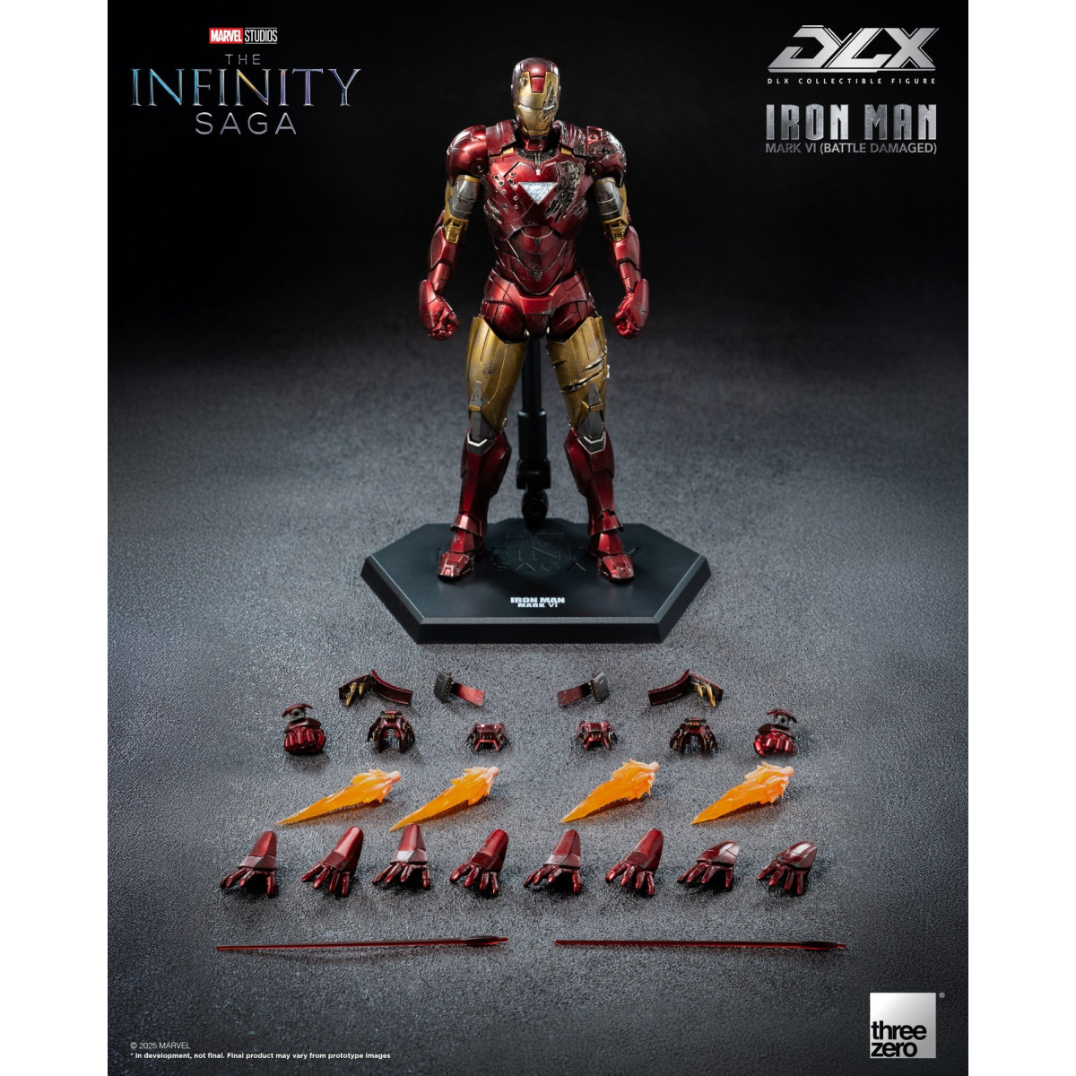 Threezero Infinity Saga Iron Man —Mark 6 (Battle-Damaged) DLX, 1/12 scale