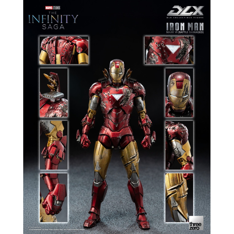 Threezero Infinity Saga Iron Man —Mark 6 (Battle-Damaged) DLX, 1/12 scale