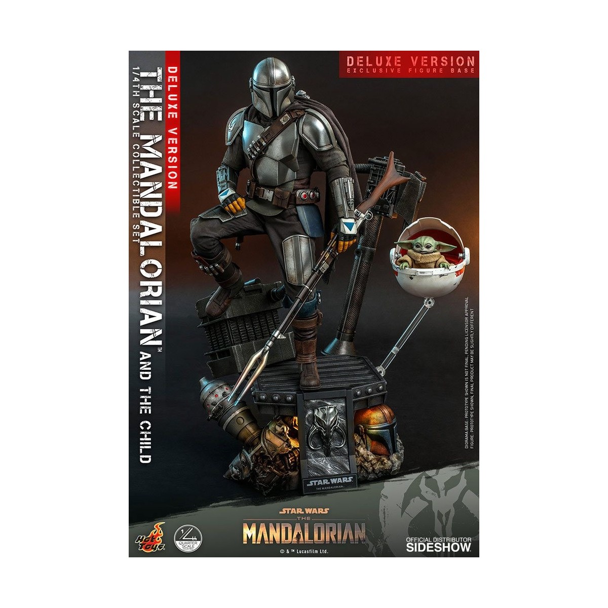 Hot Toys Star Wars - The Mandalorian and the Child Deluxe 1/4