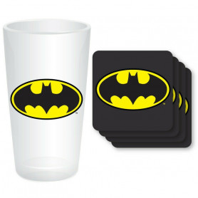DC Comics - Batman Dark Knight - Maxi Glass and Coasters