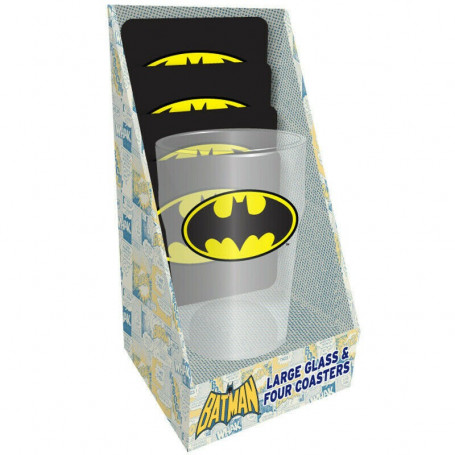 DC Comics - Batman Dark Knight - Maxi Glass and Coasters