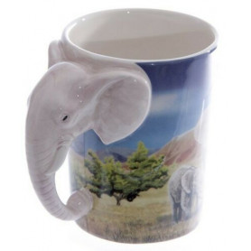 Cup with elephants Handle